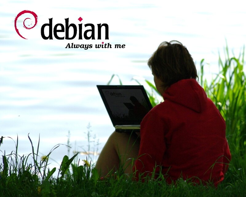 Debian user by the water