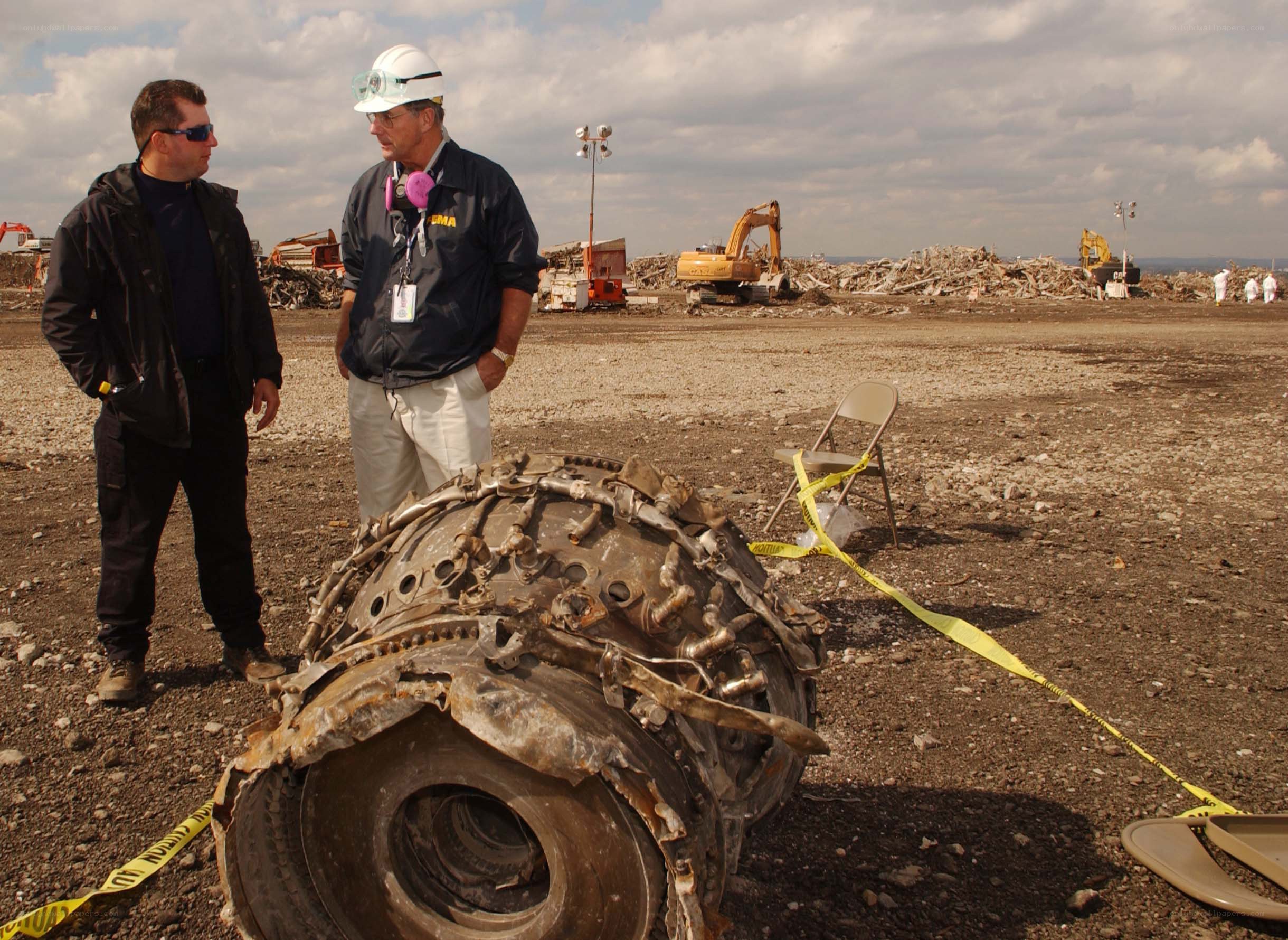 Debris at a disaster site
