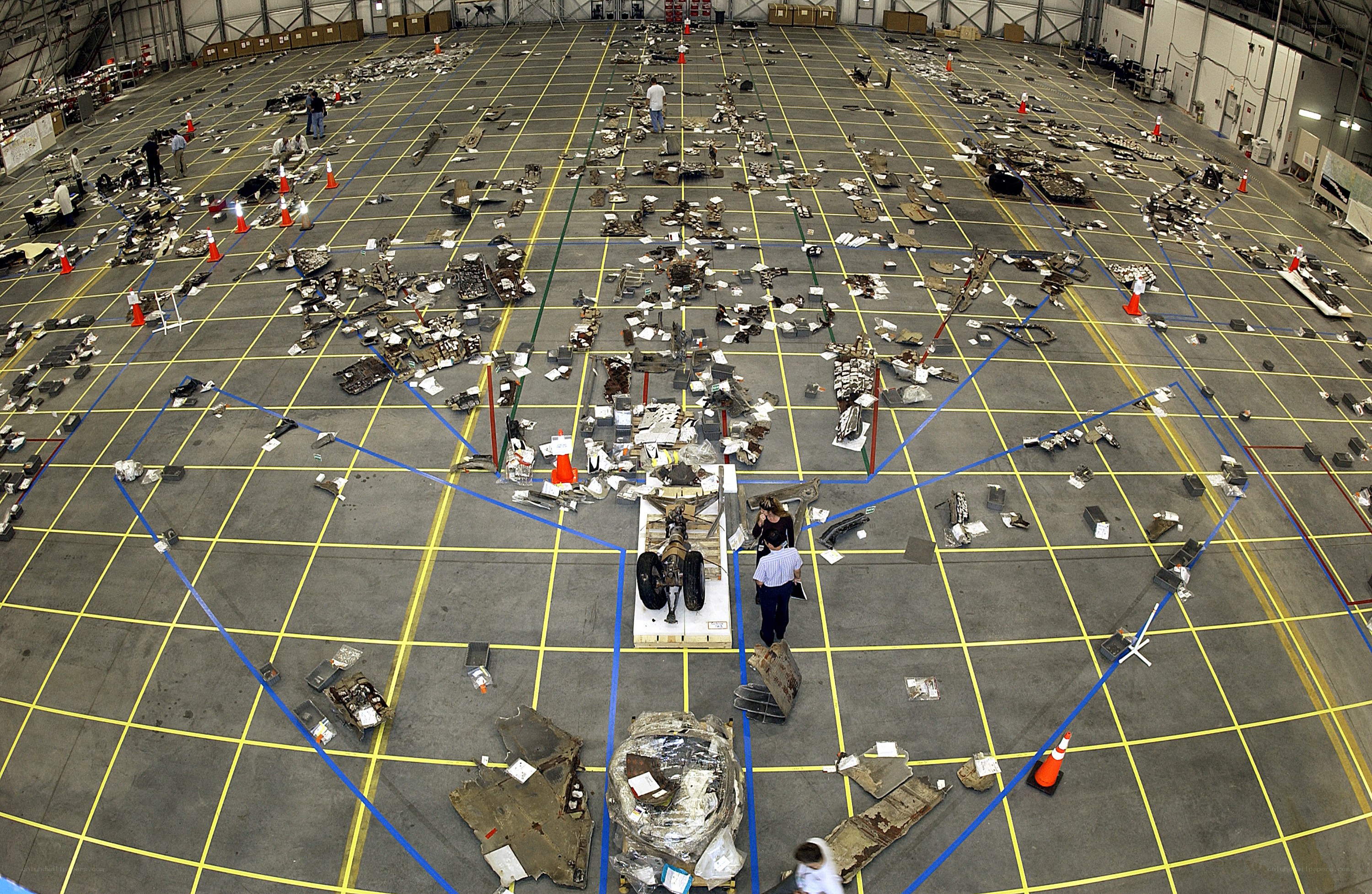 Debris from a crash site