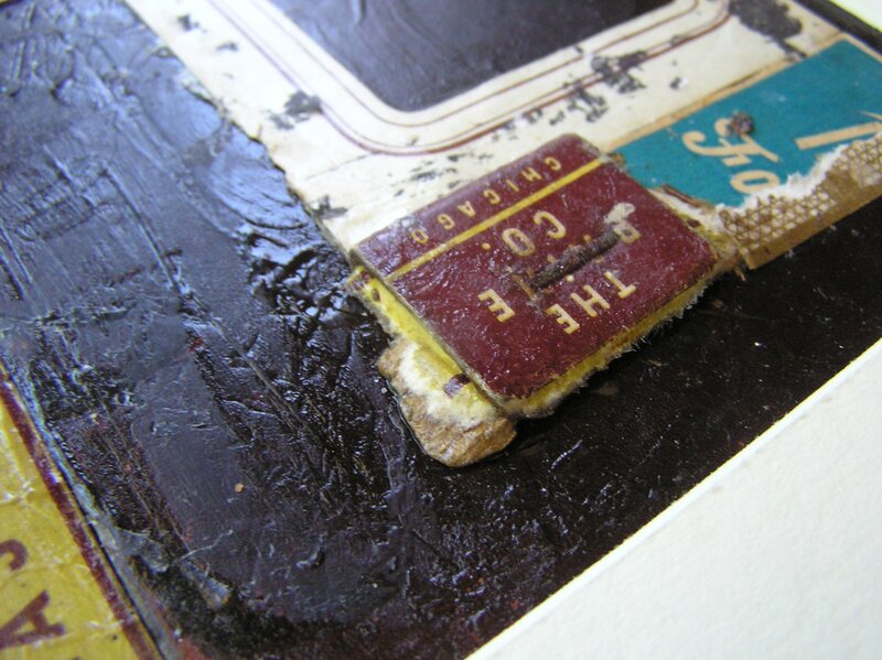 decayed book cover fragment