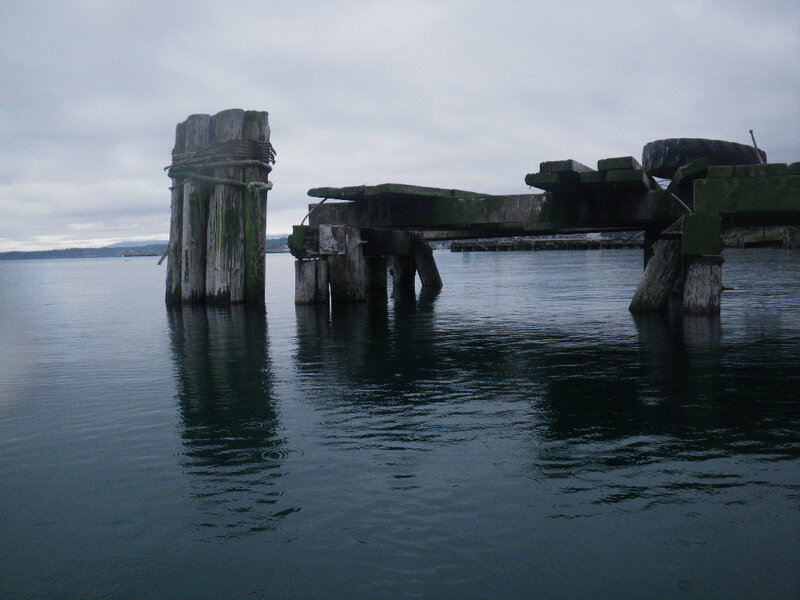 Decaying Wooden Pier — Gray