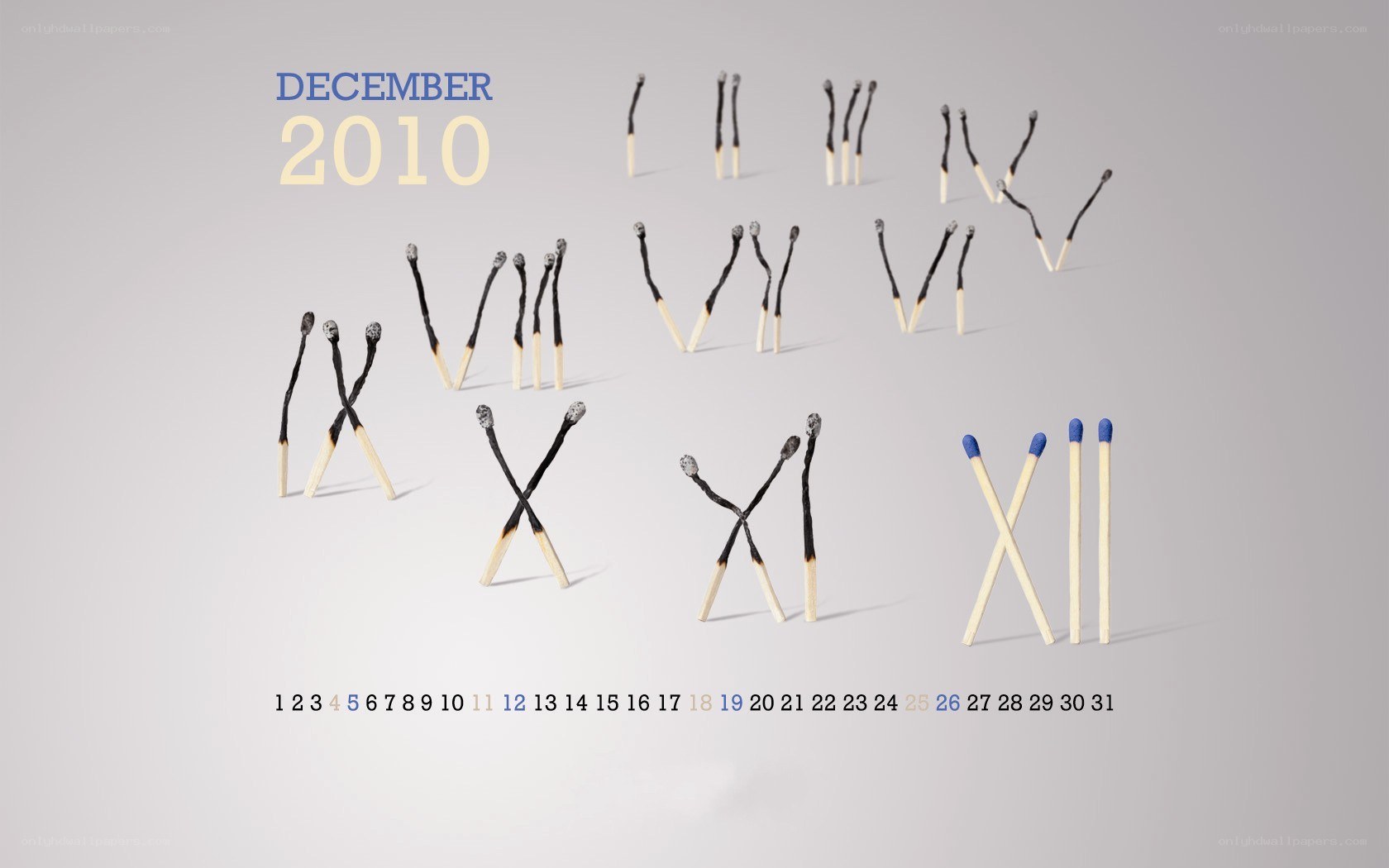 December 2010 calendar