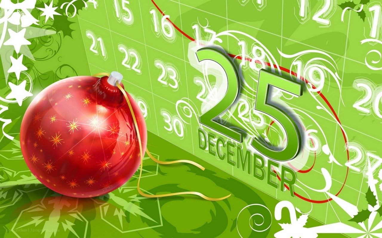 December 25th holiday background