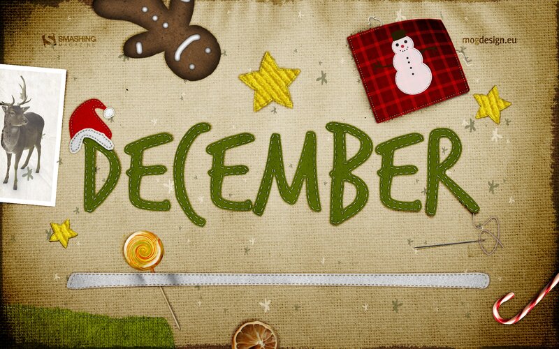 December Holiday Collage — Brown
