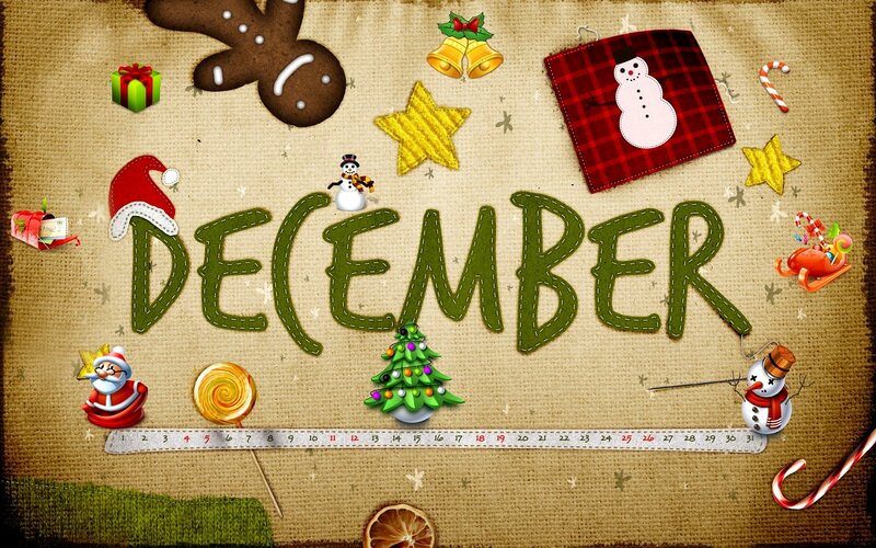 December Holiday Decorations — Brown