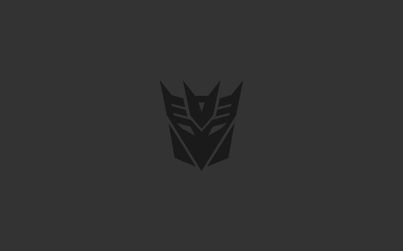 Decepticon Logo — Black, Dark, Vector Art, Gray