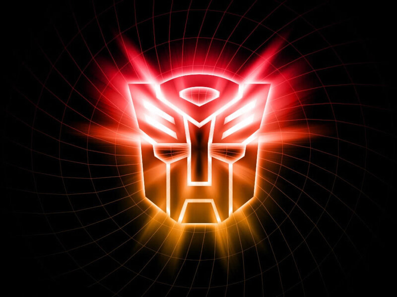 Decepticon logo glowing red