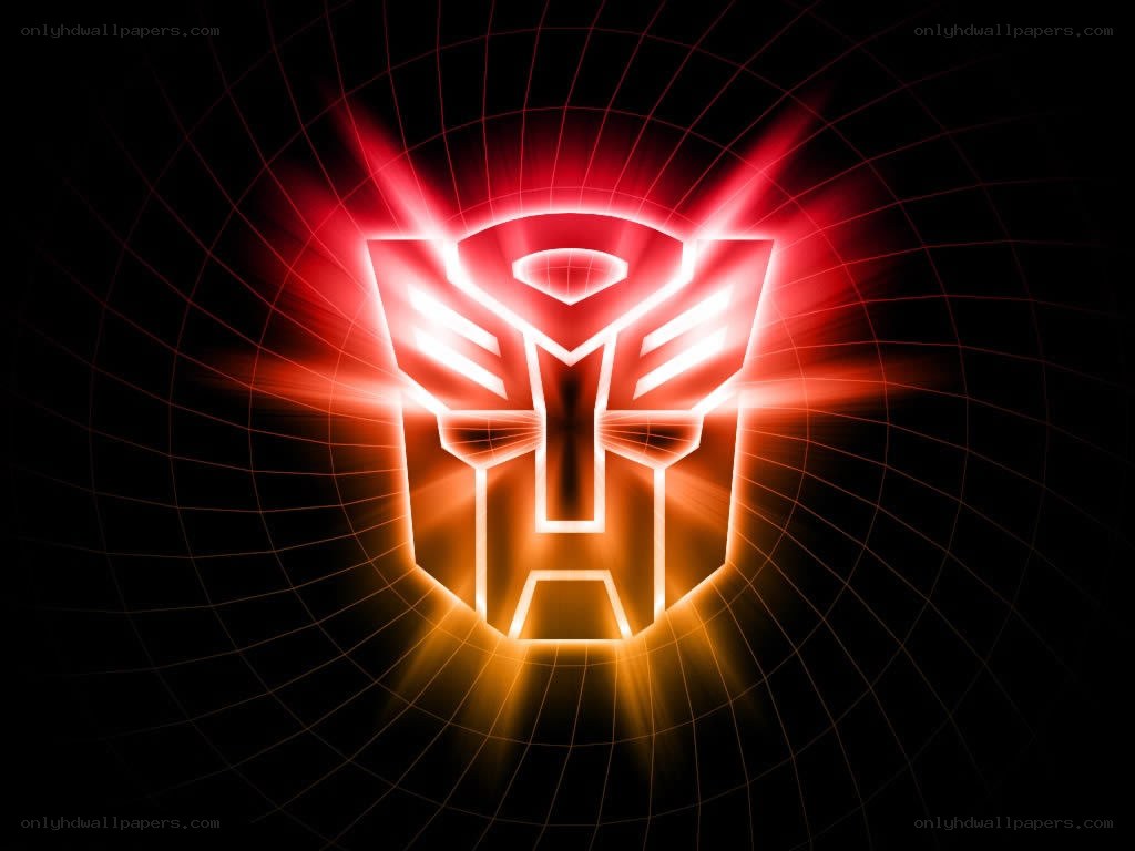 Decepticon logo glowing red