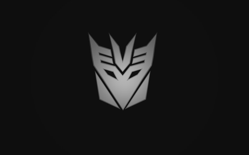 Decepticon logo on black
