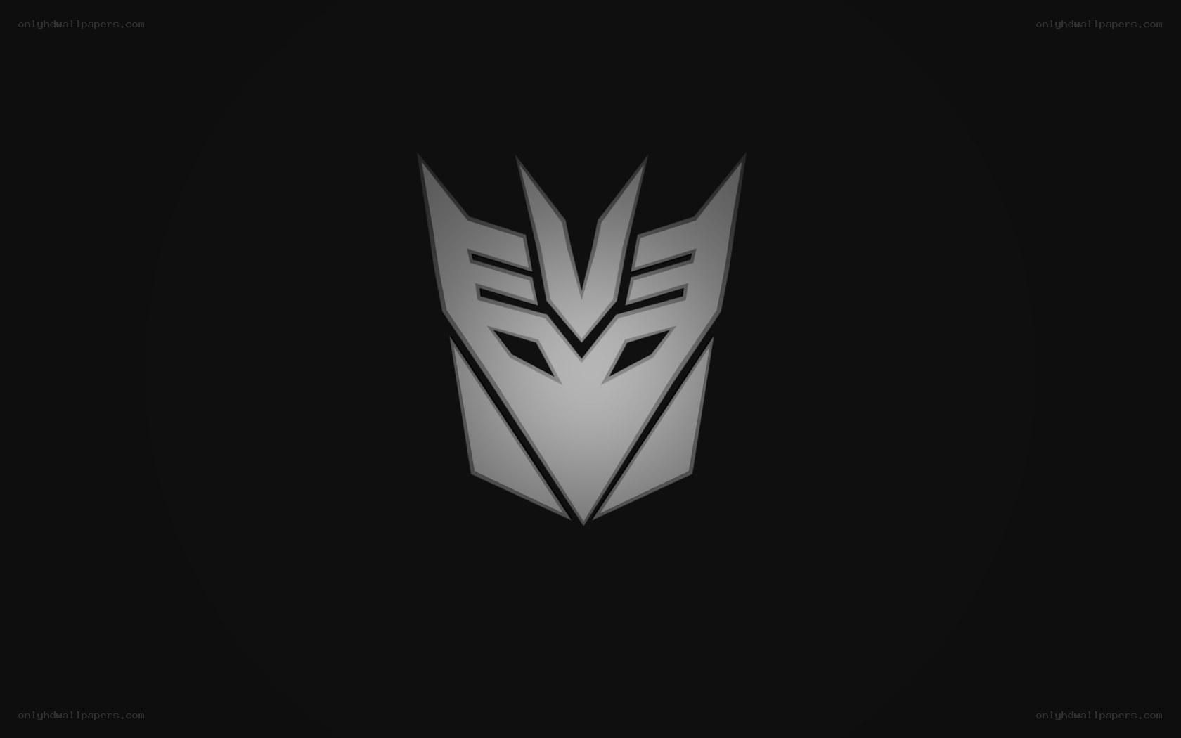 Decepticon logo on black