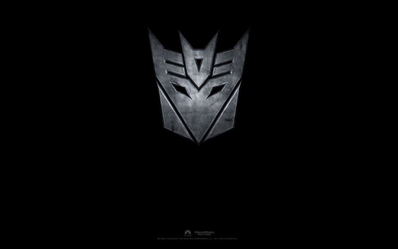 Decepticon logo on black