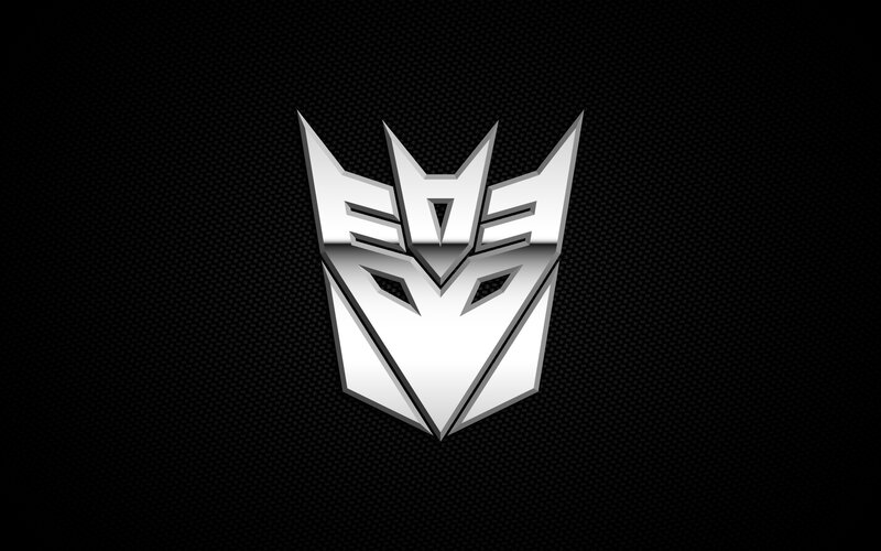 Decepticon logo on black background