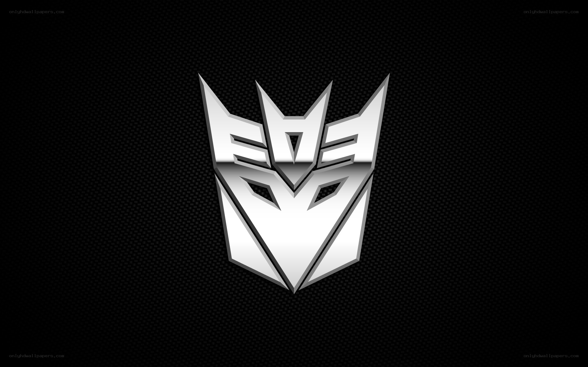 Decepticon logo on black background