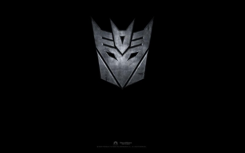 Decepticon logo on black