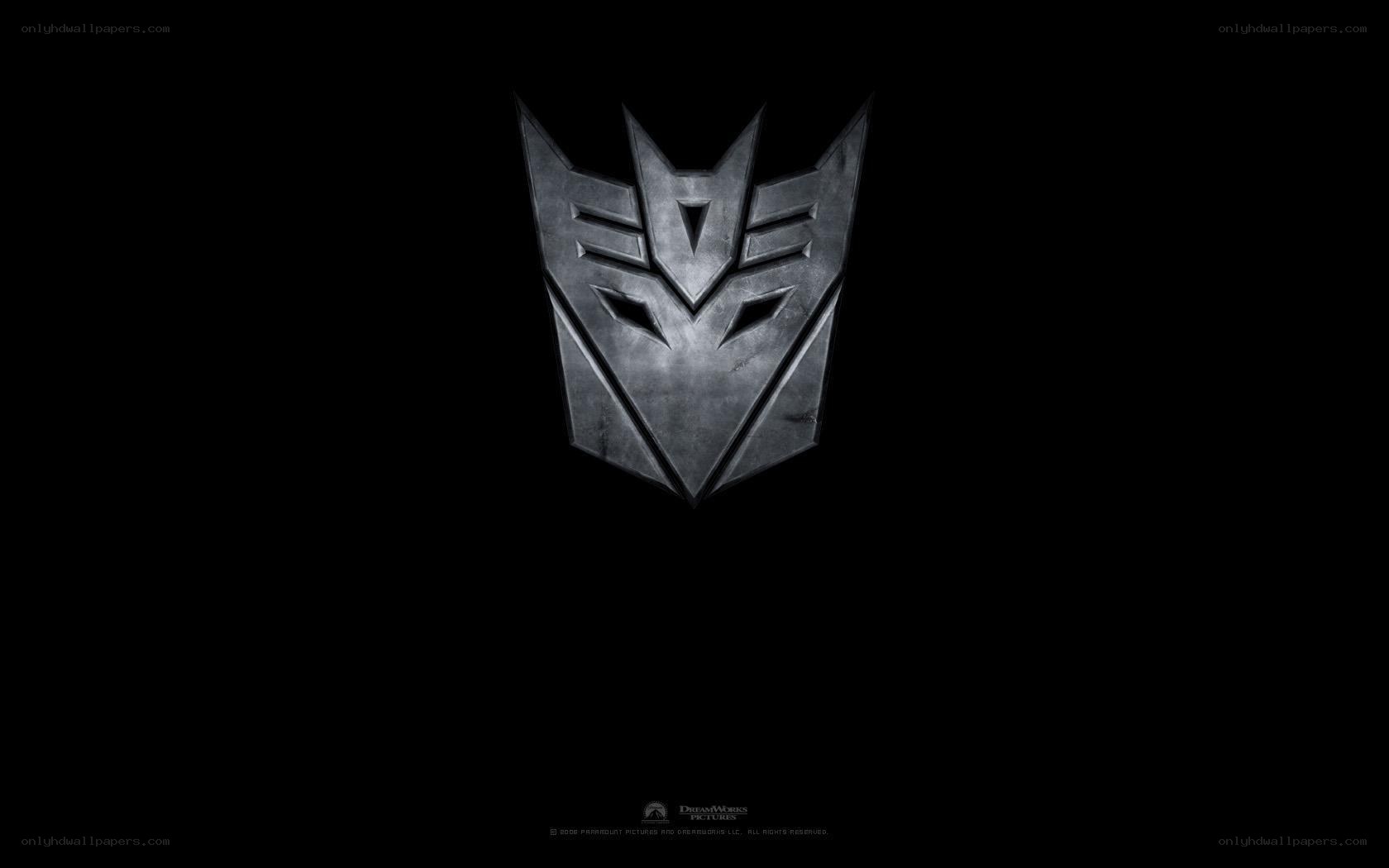 Decepticon logo on black