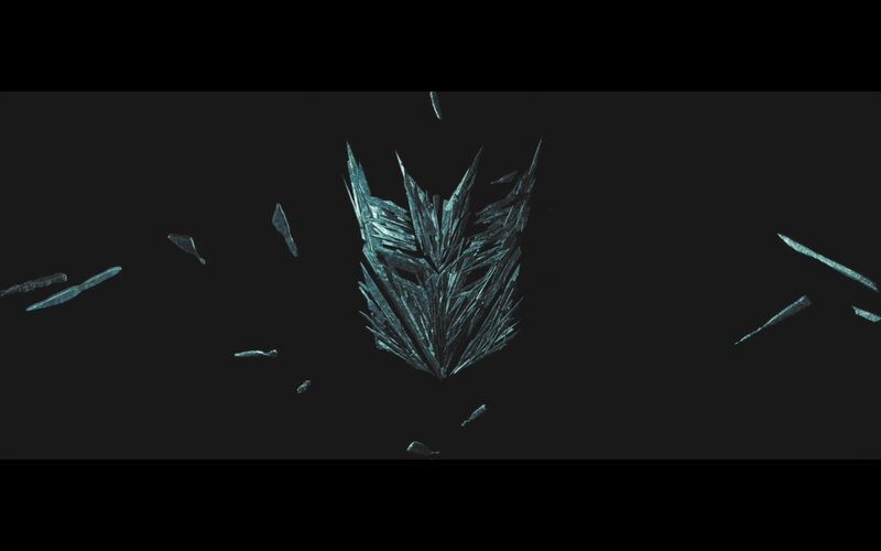 Decepticon logo shattering