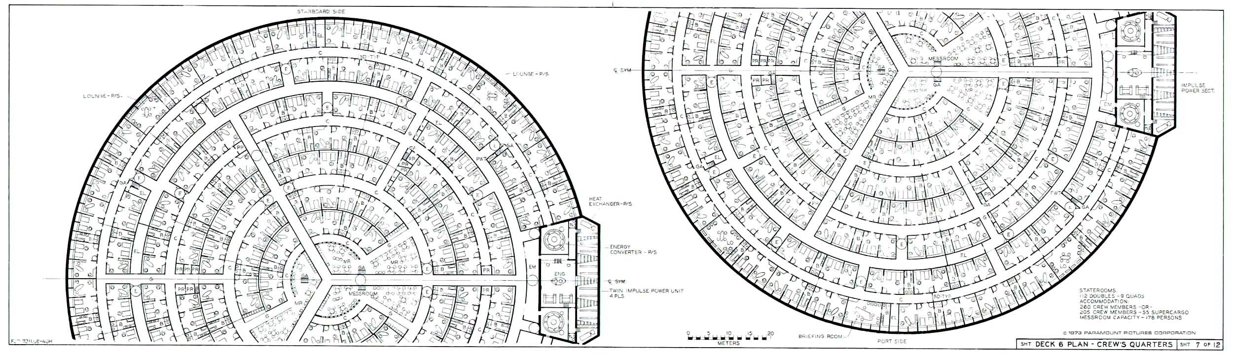 Deck 6 Crew Quarters Plan