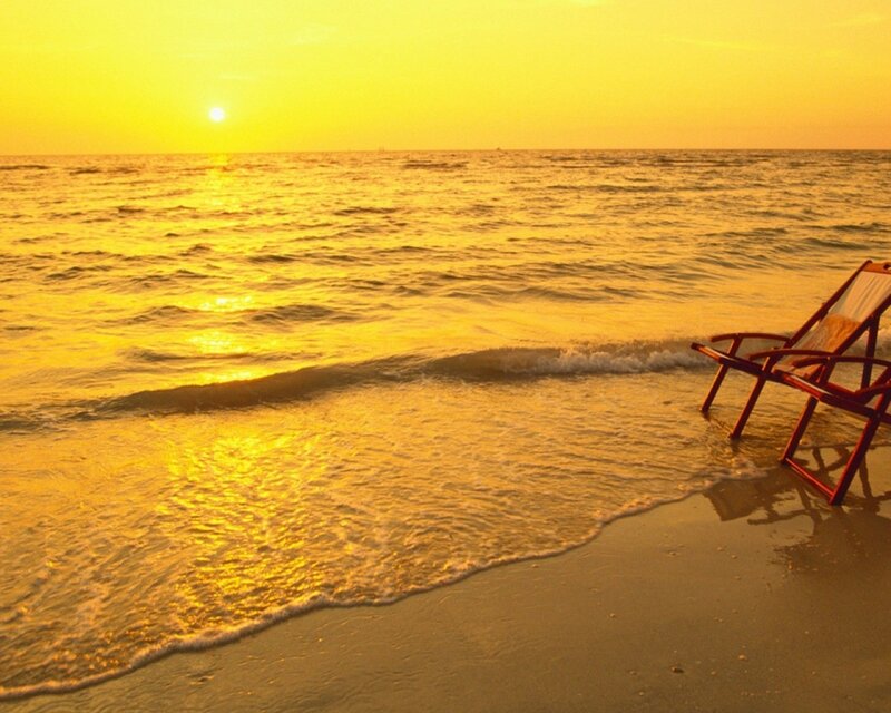 Deck Chair on Beach