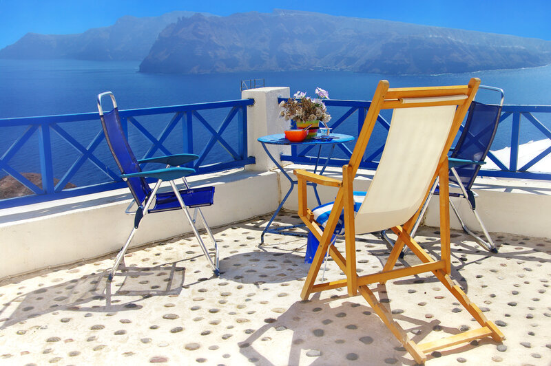Deck Chairs on Balcony