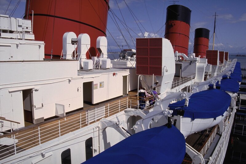Deck of a classic ocean liner