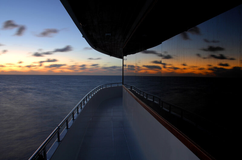 Deck of a Ship at Sunset