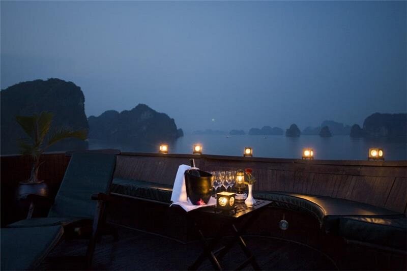 Deck with Candlelight