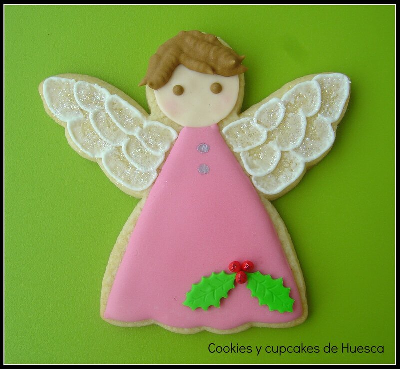 Decorated Angel Cookie — Green