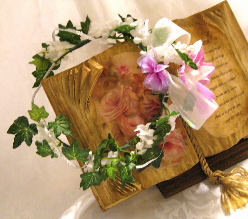 Decorated Book with Flowers