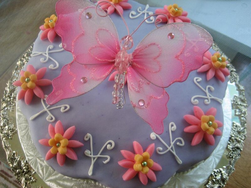 Decorated Butterfly Cake