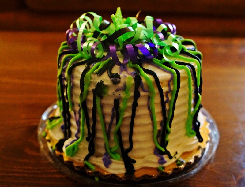 Decorated Cake on Table — Green