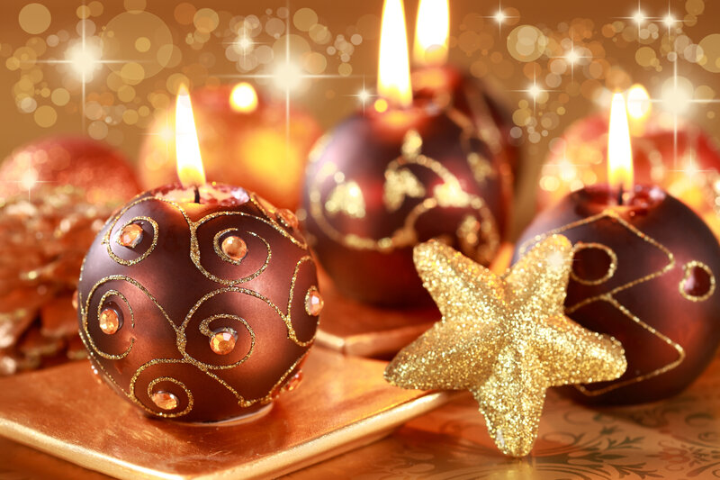 Decorated Candles and Ornament