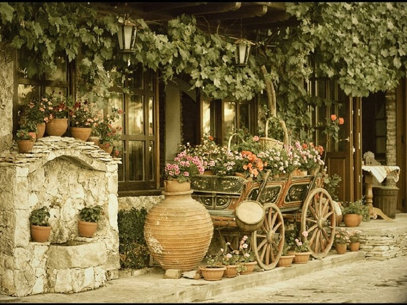 Decorated Cart with Flowers
