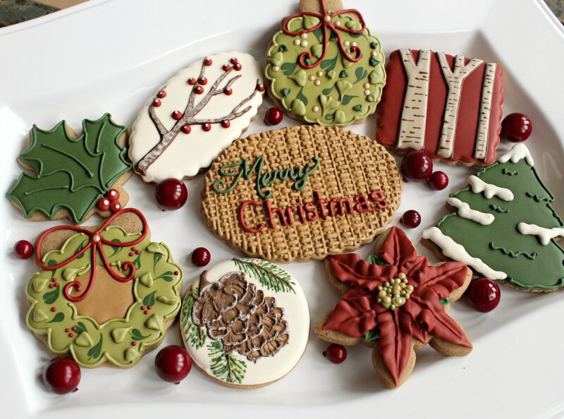 Decorated Christmas Cookies — Green
