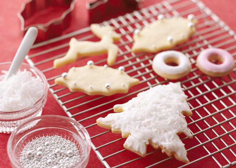 Decorated Christmas Cookies — Red