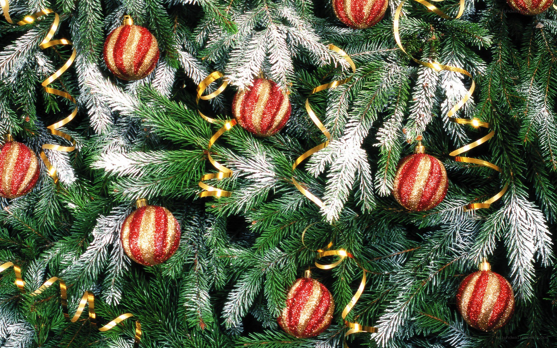 decorated christmas tree close-up