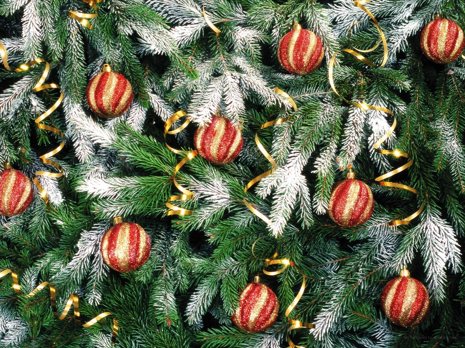 decorated christmas tree close-up