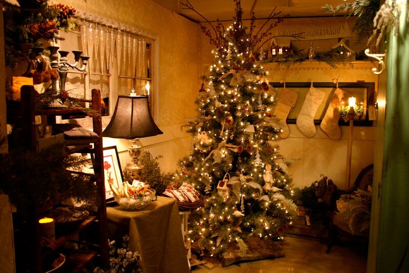 Decorated Christmas Tree — Green, Cozy, Winter, Photograph, Stockings