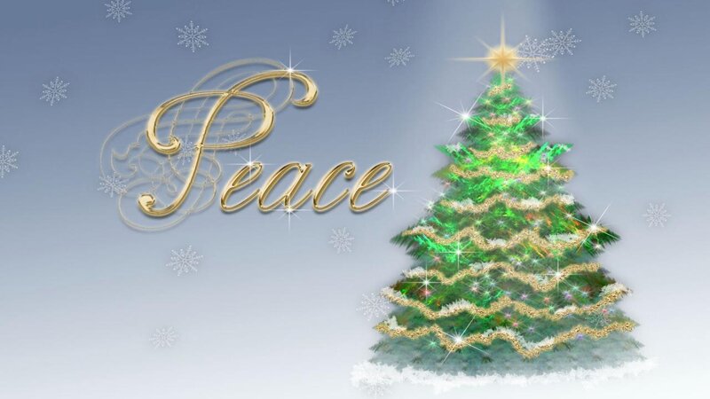 Decorated Christmas Tree — Green, Festive, Winter, Digital Art, Snowflakes