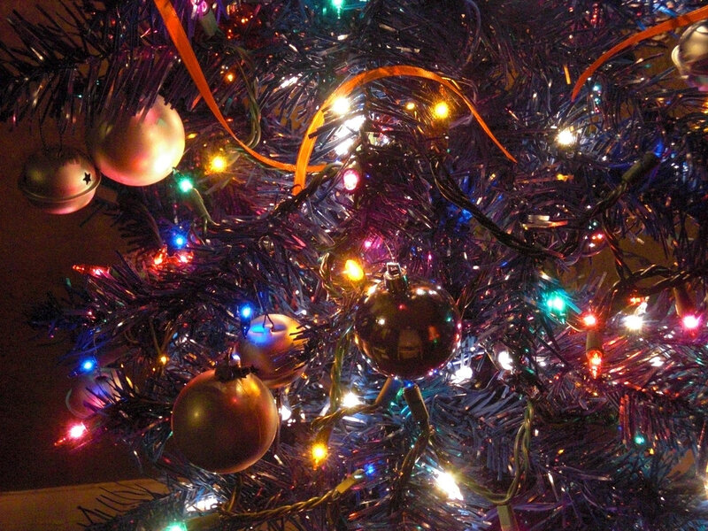 Decorated Christmas Tree — Purple