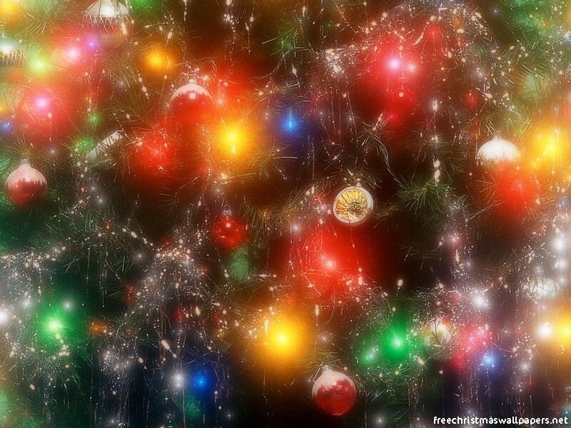 Decorated Christmas Tree — Red, Festive, Winter