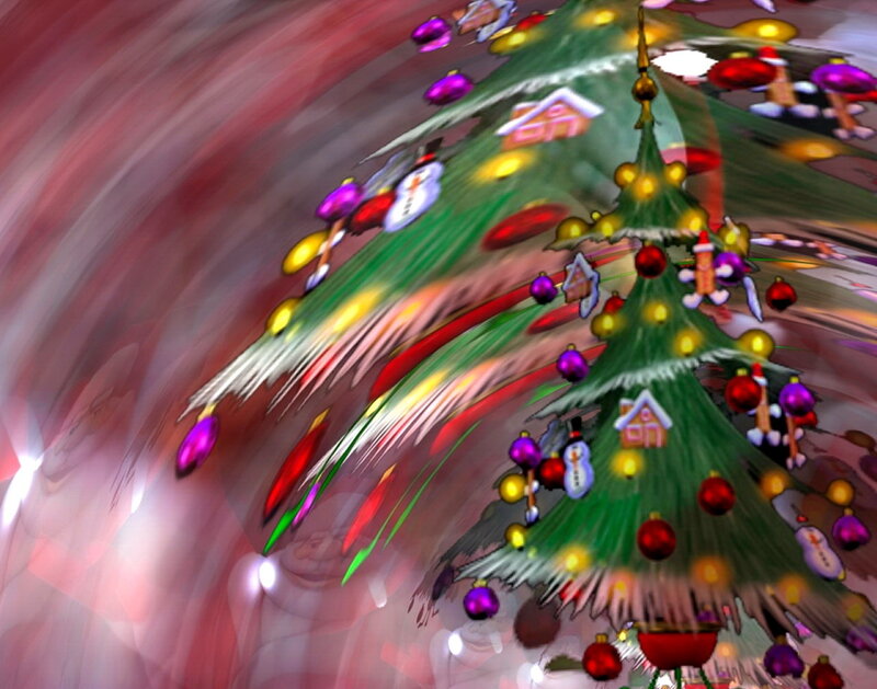 Decorated Christmas Trees — Green, Festive, Winter