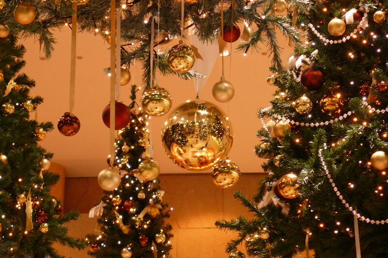 Decorated Christmas Trees — Green