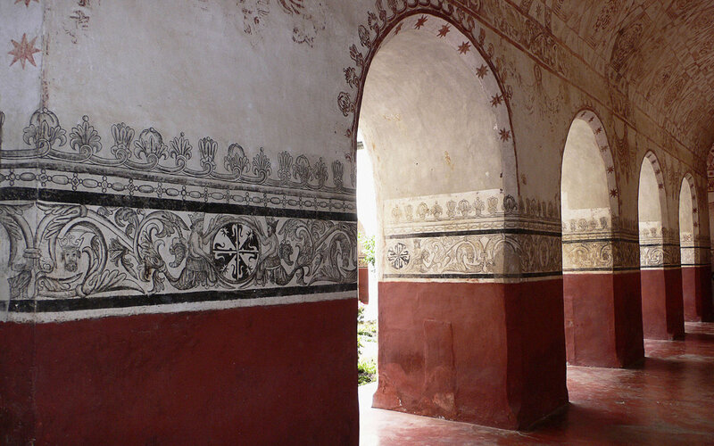 Decorated colonial archway