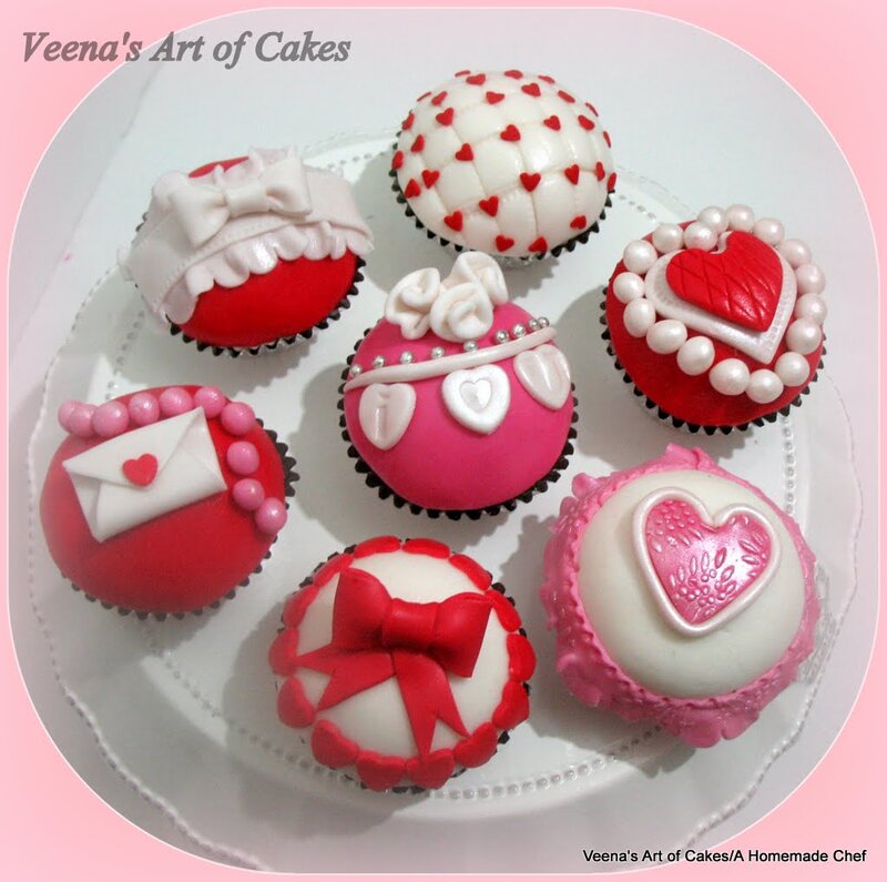 Decorated Cupcakes on Plate