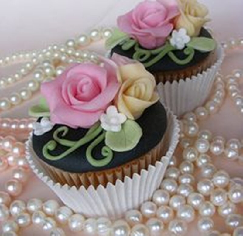 Decorated Cupcakes — Pink, Elegant, Photograph