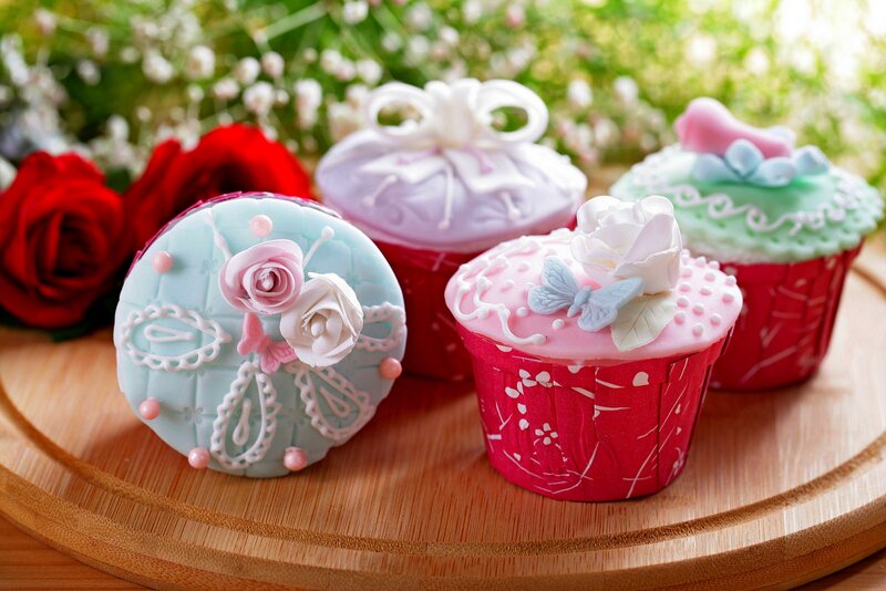 Decorated Cupcakes — Pink, Festive, Afternoon