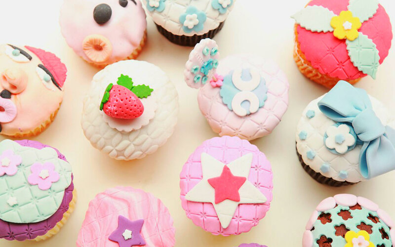 Decorated Cupcakes — Pink, Playful