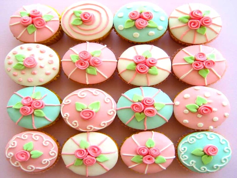 Decorated Cupcakes — Pink, Sweet, Photograph