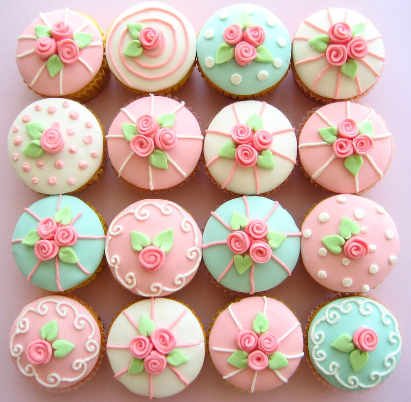 Decorated Cupcakes — Pink, Sweet