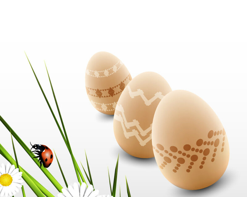 Decorated Easter Eggs — Beige